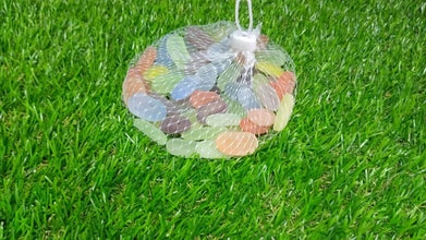 Glass Gem Stone, Flat Round Marbles Pebbles for Vase Fillers, Attractive pebbles for Aquarium Fish Tank. - Justgrabit Inc.