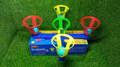 Baskets and balls fun toy for kids with 5 basket and 5 balls. - Justgrabit Inc.