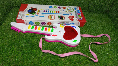 Battery Operated Musical Instruments Mini Guitar Toys and Light for 3+Years Old Kids - justgrabit.in | Just Grab It