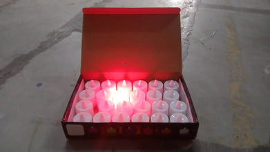Red LED Tealights Smokeless Flameless Candles for Home Decor, Diwali (24 Pcs) - justgrabit.in | Just Grab It