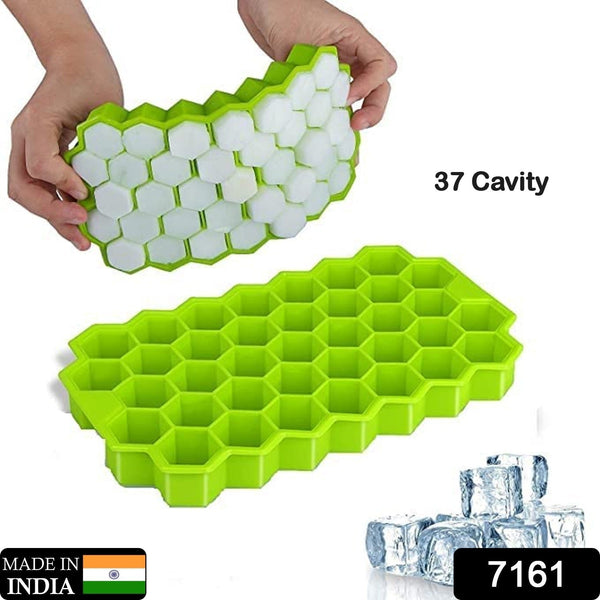 Flexible Silicone Ice Cube Tray, 37 Small Cubes , Fridge Use - justgrabit.in | Just Grab It