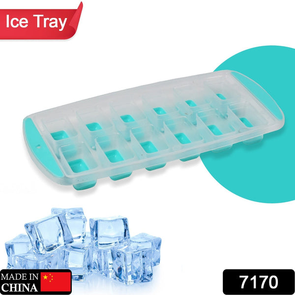 12 - Grid Silicone Ice Cube Tray - Food - Grade Square Ice Maker, Easy Release Bottom - justgrabit.in | Just Grab It