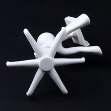 360° Rotating 6 - Claw Hook – Kitchen & Bathroom Organizer (1 Pc | White) - justgrabit.in | Just Grab It