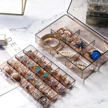 2 layer Acrylic Jewelry Storage Box Dustproof Earring Box, Storage Box Portable Nail Art Storage Case, 24 - Grid Small and 6 - Grid Big case Makeup Vanity Box (1 Pc / 30 Compartment) - Justgrabit Inc.