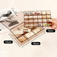 2 layer Acrylic Jewelry Storage Box Dustproof Earring Box, Storage Box Portable Nail Art Storage Case, 24 - Grid Small and 6 - Grid Big case Makeup Vanity Box (1 Pc / 30 Compartment) - Justgrabit Inc.
