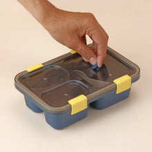 Plastic Lunch Box for Kids, Lunch Box for Kids 3 Compartment Insulated Lunch Box Tiffin Box for Boys, Girls, School & Office Men (3 Compartment Lunch Box) - Justgrabit Inc.