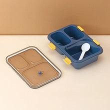 Plastic Lunch Box for Kids, Lunch Box for Kids 3 Compartment Insulated Lunch Box Tiffin Box for Boys, Girls, School & Office Men (3 Compartment Lunch Box) - Justgrabit Inc.