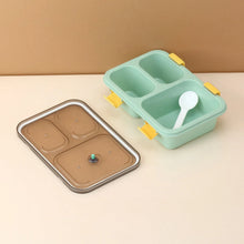 Plastic Lunch Box for Kids, Lunch Box for Kids 3 Compartment Insulated Lunch Box Tiffin Box for Boys, Girls, School & Office Men (3 Compartment Lunch Box) - Justgrabit Inc.
