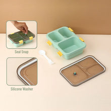Plastic Lunch Box for Kids, Lunch Box for Kids 3 Compartment Insulated Lunch Box Tiffin Box for Boys, Girls, School & Office Men (3 Compartment Lunch Box) - Justgrabit Inc.