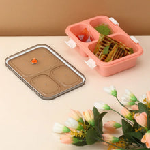 Plastic Lunch Box for Kids, Lunch Box for Kids 3 Compartment Insulated Lunch Box Tiffin Box for Boys, Girls, School & Office Men (3 Compartment Lunch Box) - Justgrabit Inc.