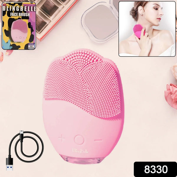 Rechargeable Sonic Silicone Face Cleansing Brush - Justgrabit Inc.
