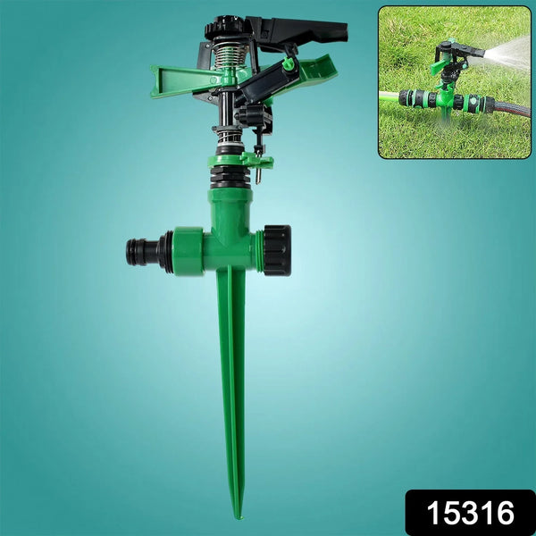 360 - Degree Rotating Garden Impact Sprinkler (1 Pc) - Justgrabit Inc.