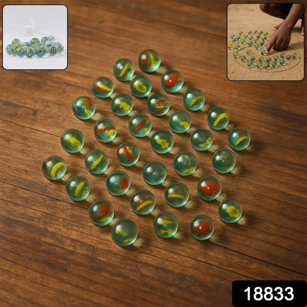 Glass Marbles for Kids Approx 35 (35 in 1) - Justgrabit Inc.
