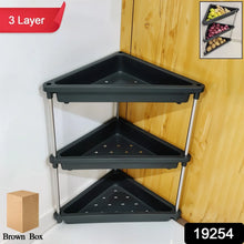 3 - Layer Multipurpose Plastic Corner Storage Rack - Justgrabit Inc.