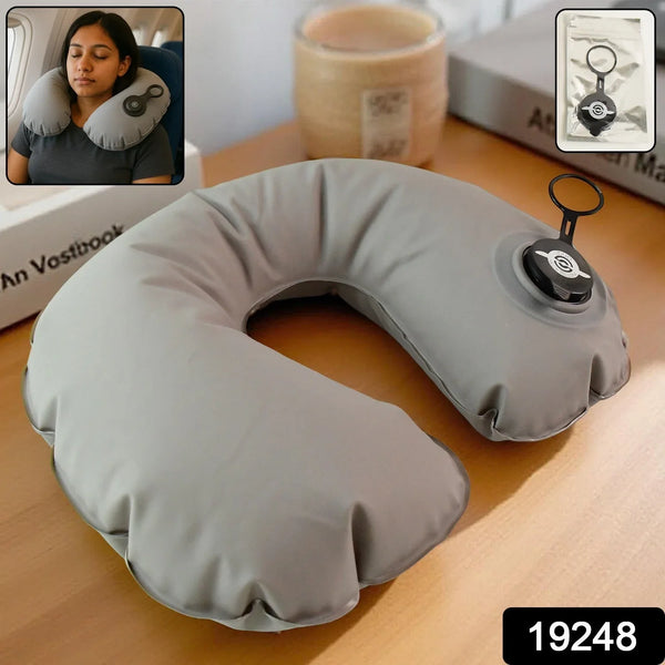 Premium Quality Inflatable Travel Neck Pillow (1 Pc) - Justgrabit Inc.