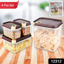 Ritu Push 'N' Lock Airtight Food Storage Container Set (4 Pc) - justgrabit.in | Just Grab It