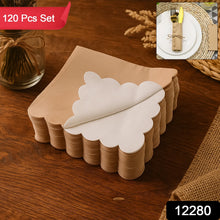 Disposable Scalloped Edge Tissue Napkins Set (120 Pc) - justgrabit.in | Just Grab It
