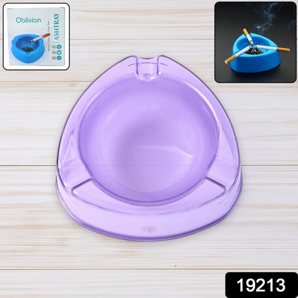 Oblivion Transparent Pueple Plastic Ashtray (1 Pc) - justgrabit.in | Just Grab It