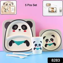 Eco - Friendly Panda - Themed Kids Dinnerware Set (5 Pc) - justgrabit.in | Just Grab It