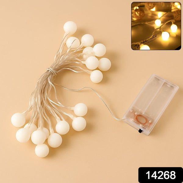 Battery Operated Warm White Globe Ball String Light - justgrabit.in | Just Grab It