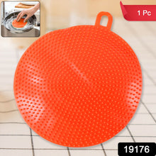 Red Silicone Dish Scrubber Sponge Mildew Free, Non Stick, Heat Resistant - justgrabit.in | Just Grab It