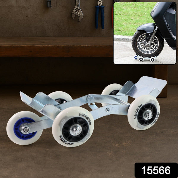 Universal Scooter/Bike Parking Support Roller with Heavy - Duty Wheels (1 Pc) - justgrabit.in | Just Grab It