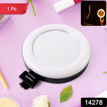 Rechargeable LED Makeup Mirror with Ring Light (1 Pc) - justgrabit.in | Just Grab It