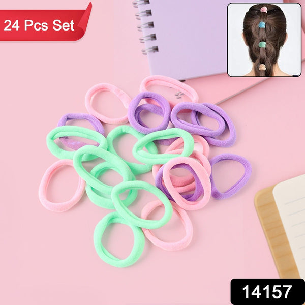Soft Elastic Hair Bands Set for Girls (24 Pc) - justgrabit.in | Just Grab It