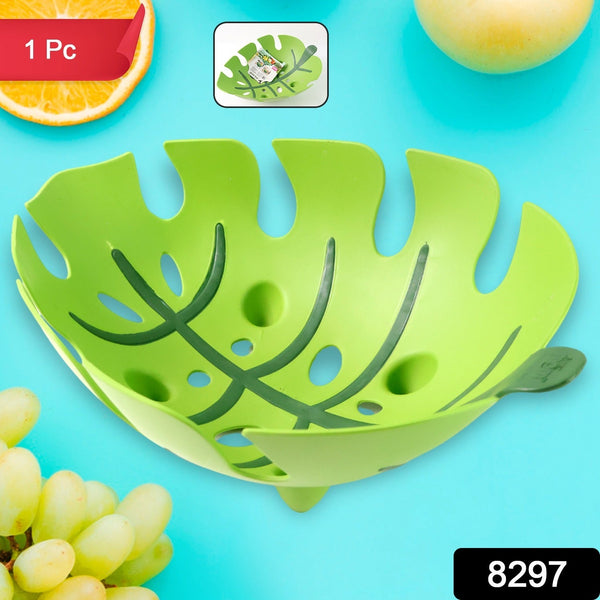 Supermom Leaf - Shaped Plastic Fruit Basket (1 Pc) - justgrabit.in | Just Grab It