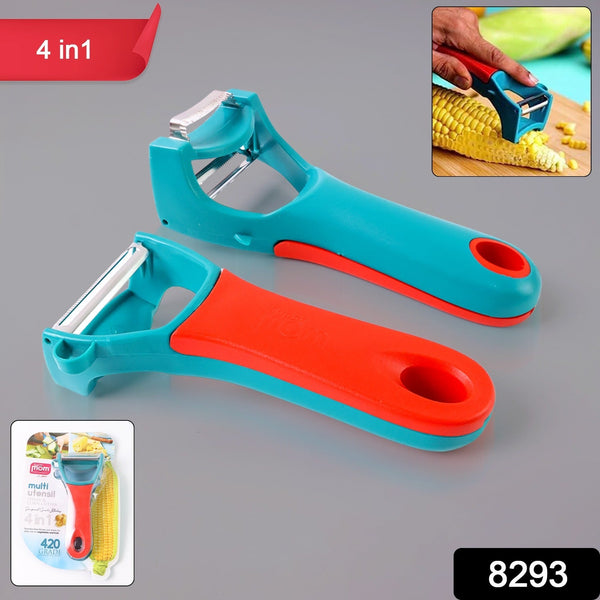 Supermom 4 - in - 1 Multi - Functional Vegetable & Fruit Peeler (1 Pc) - justgrabit.in | Just Grab It