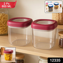Supermom Transparent Twist Lock Kitchen Storage Container Set (Approx 800ML & 2Pc) - justgrabit.in | Just Grab It
