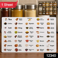 Kitchen Spice Jar Label Sticker Sheet (1 Sheet) - justgrabit.in | Just Grab It