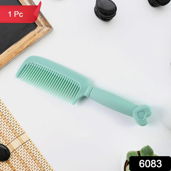 Plastic Hair Comb with Heart - Shaped Handle (1 Pc) - justgrabit.in | Just Grab It