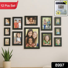 Premium Black Photo Frame Set 12 Pcs Wall Hanging Gallery Frames - justgrabit.in | Just Grab It
