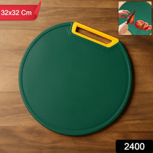 Round Multipurpose 32x32 cm Anti - Slip Cutting Boar (1 Pc) - justgrabit.in | Just Grab It