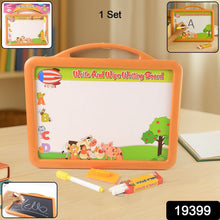 2 - in - 1 Double - Sided Write and Wipe Educational Drawing Board for Kids (1 Set) - justgrabit.in | Just Grab It