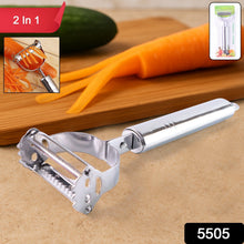Heavy Duty 2 - in - 1 Multipurpose Stainless Steel Vegetable Peeler and Julienne Cutter - justgrabit.in | Just Grab It