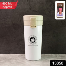 Stainless Steel Vacuum Insulated Coffee Flask with Flip Lock Lid (400ML / 1 Pc) - justgrabit.in | Just Grab It