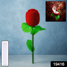 Artificial Rose Flower Shaped Jewelry Ring Box (1 Pc) - justgrabit.in | Just Grab It