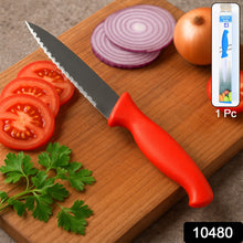 Stainless Steel Serrated Kitchen Knife (1 Pc) - justgrabit.in | Just Grab It