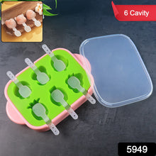 6 - Cavity Silicone Ice Cream and Popsicle Mold Tray (1 Set) - justgrabit.in | Just Grab It