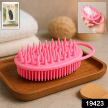 2 - in - 1 Silicone Soft Bristle Bath Brush - justgrabit.in | Just Grab It