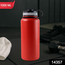Red Stainless Steel Double Wall Vacuum - Insulated Drink Water Bottle (1000 ML) - justgrabit.in | Just Grab It