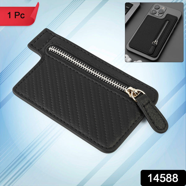 Black Adhesive Card phone Holder, Card Wallet Phone Attachment (1 Pc) - justgrabit.in | Just Grab It
