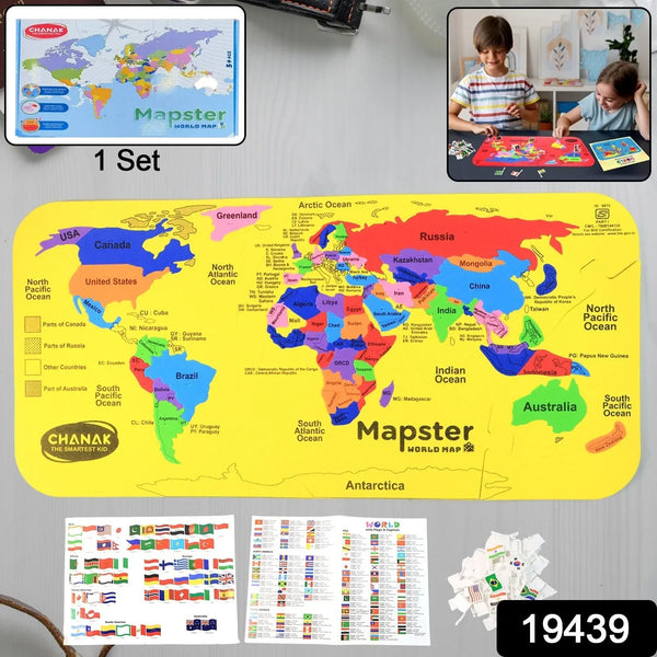 Aditi Mapster World Map EVA Foam Puzzle Set - Justgrabit Inc.