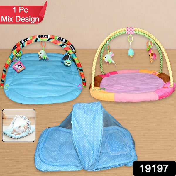 Multipurpose Baby Play Gym and Sleeping Mat (Mix Design / 1 Pc) - Justgrabit Inc.