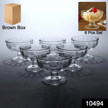 Premium Glass Ice Cream Dessert Bowl 6 Pc Set - Justgrabit Inc.