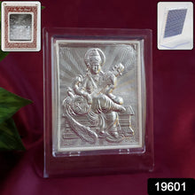 Elegant Silver Saraswati Maa Photo Frame with Stand (1 Pc) - Justgrabit Inc.