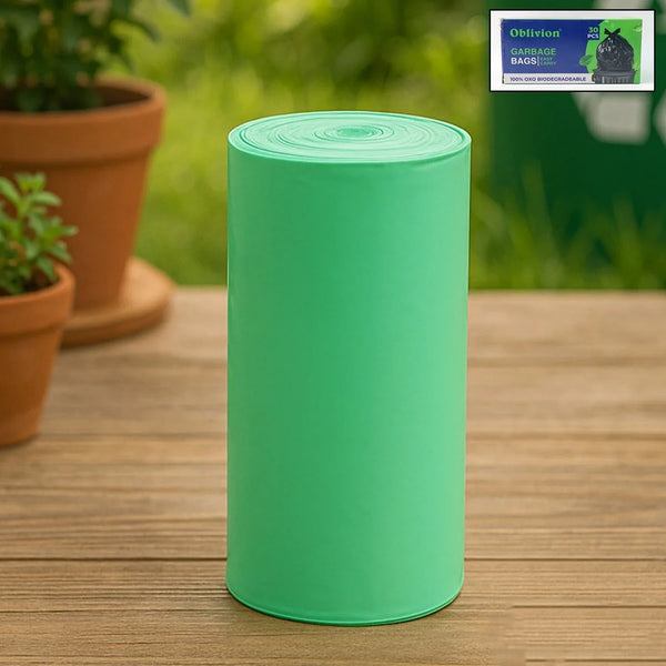Green Compostable Corn Starch Garbage Bags (17" x 19") - Justgrabit Inc.