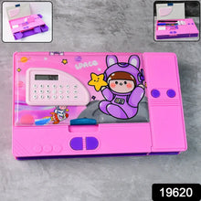 Multi - Functional Space Theme Pencil Box with Built - in Calculator (1 Pc) - Justgrabit Inc.